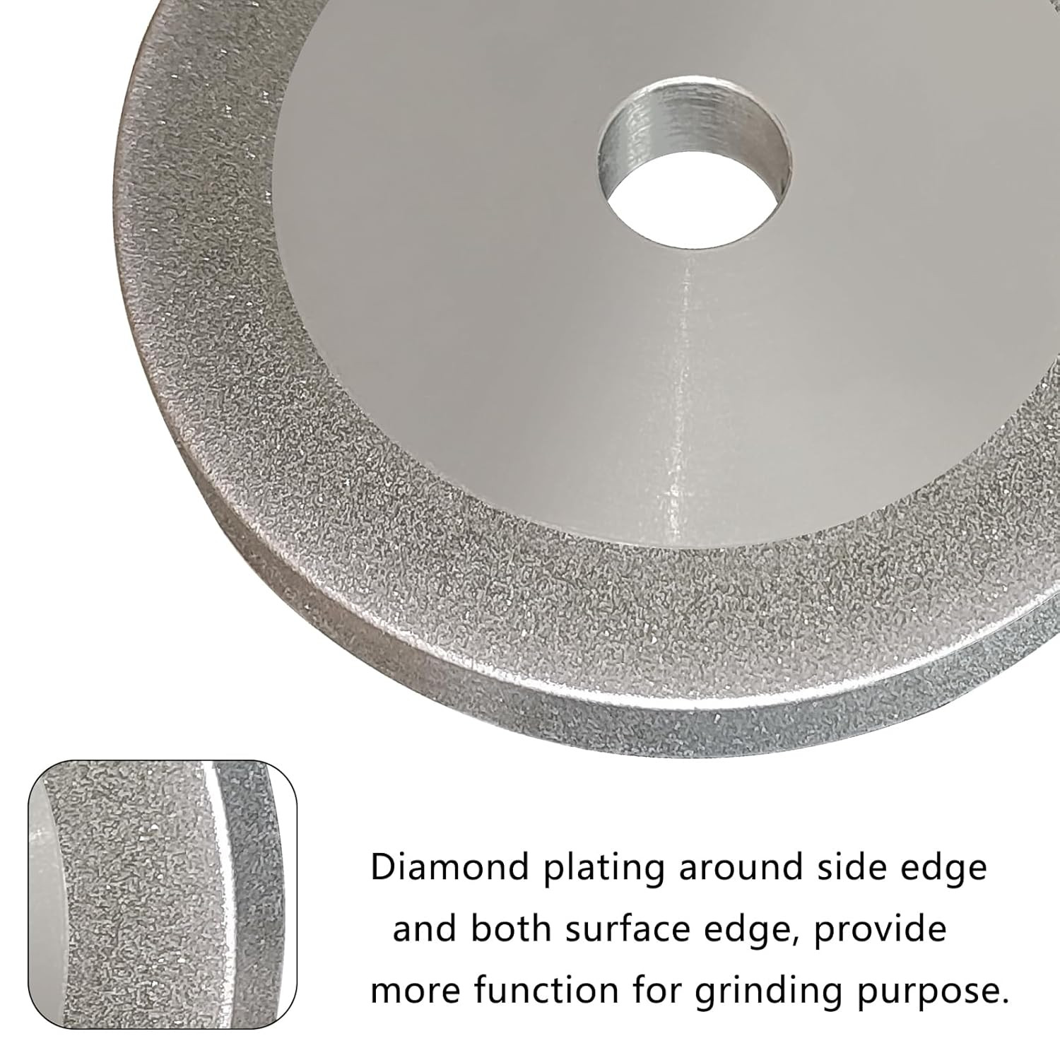 3 Inch Flat Diamond Grinding Wheel 150 Grit, 1/2″ Arbor, 10Mm Wide for Grinding