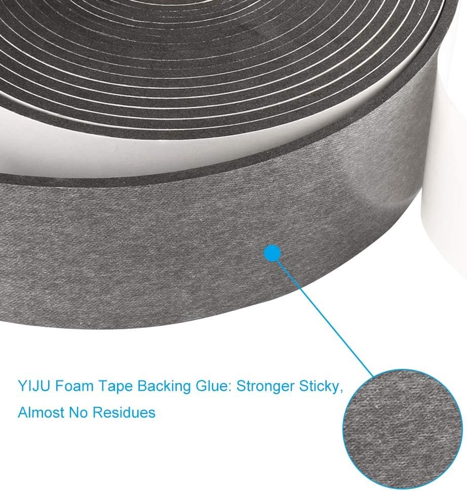 High Density Foam Tape,2 Inch Wide X 1/8 Inch Thick Door Insulation Tape,Adhesiv