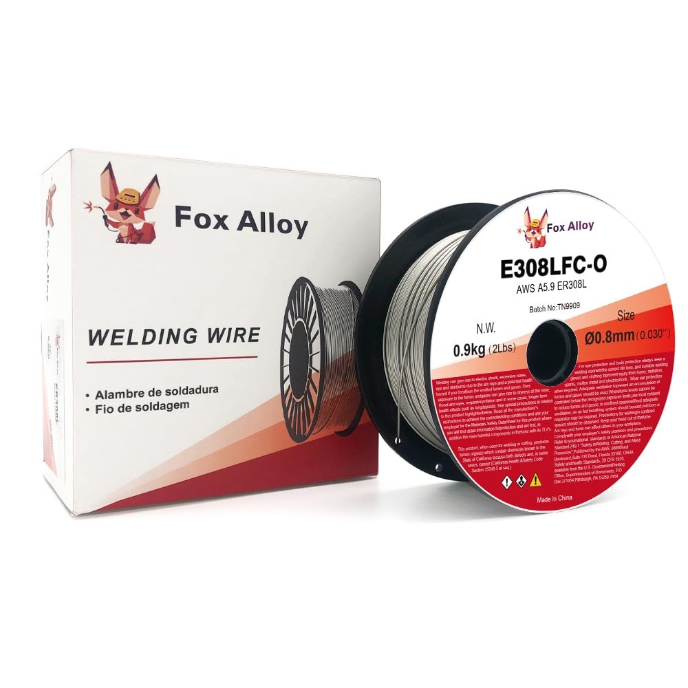 Stainless Steel Flux Cored Wire E308LFC-O .030-Diameter 2Lb Gasless Flux Core…