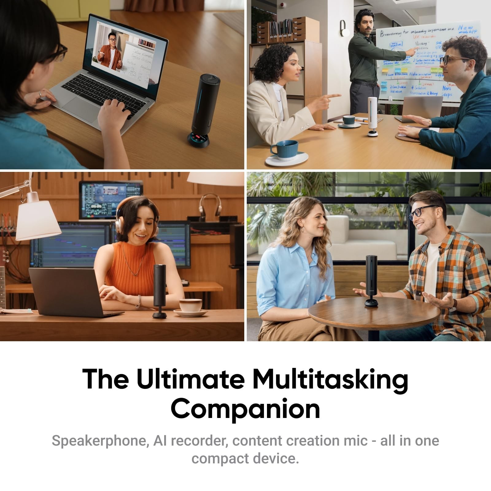 Insta360 Wave AI Conference Speakerphone with Bluetooth, Noise-Canceling Mics…