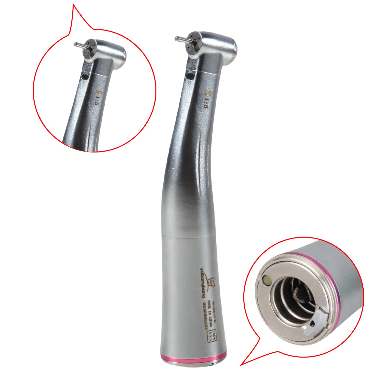 Dental Wireless Electric Hygiene Prophy Handpiece +2Pcs Universal Prophy Angles
