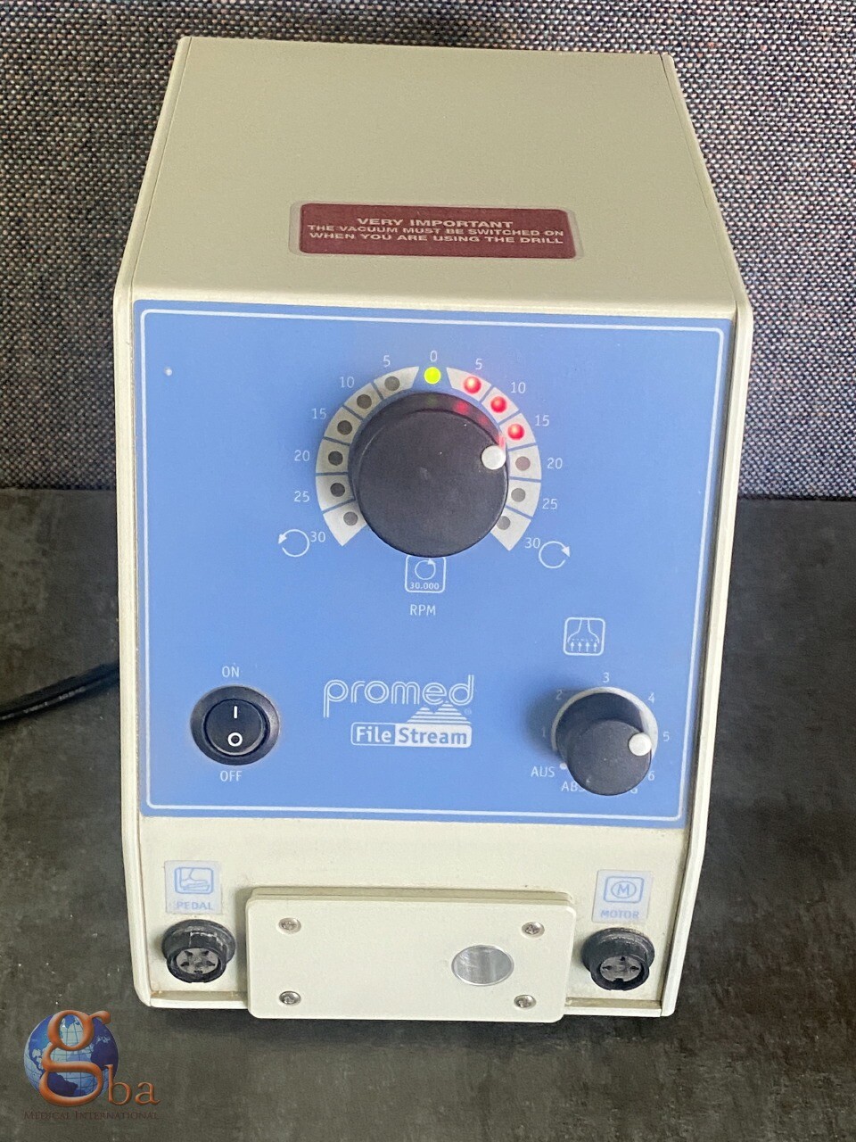 Promed FileStream File Stream Professional Podiatry Drill Console with Vacuum