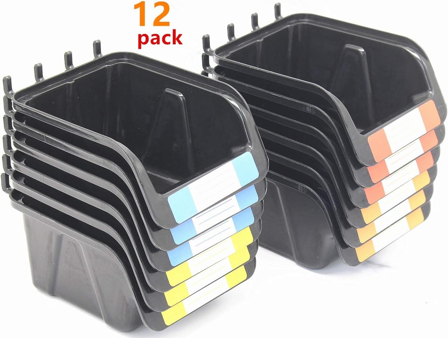 12 PACK Black Pegboard Parts Storage Tool Organize Hardware Part Accessories New