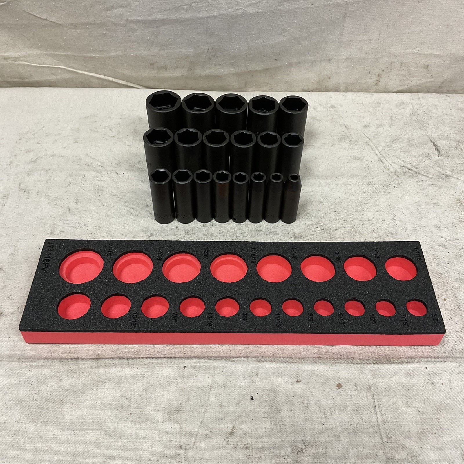 PROTO J74116KV Impact Socket Sets 1/2″ Drive Small Set 19pcs SAE