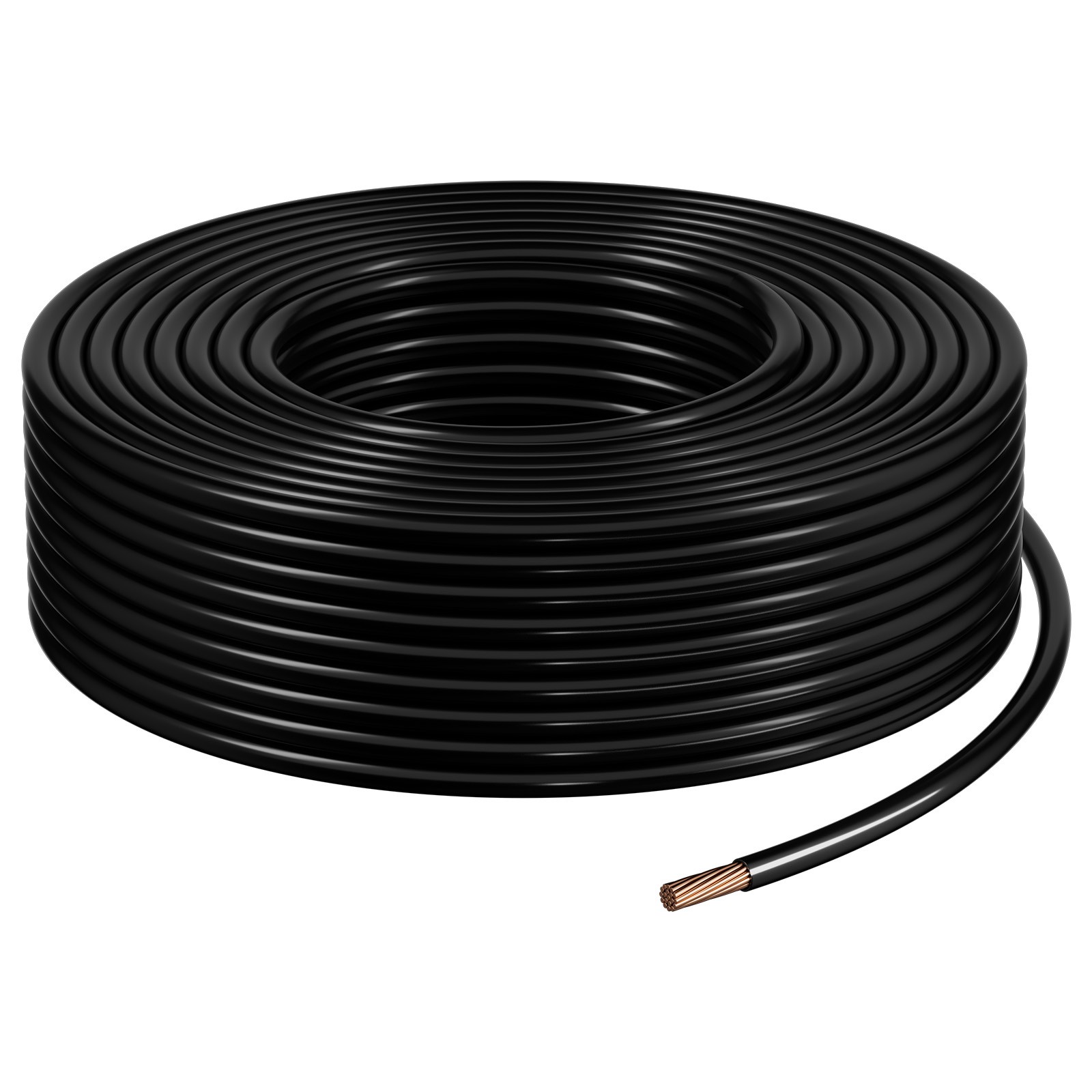 4 AWG THHN Wire 19-Stranded Black Copper Building Wire Nylon Jacket 175 ft 600V