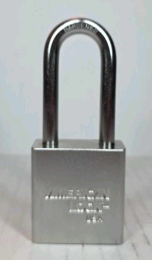 American Lock A6201 Padlock 2″ Shackle 1 3/4″ Wide Solid Steel Body Unkeyed New