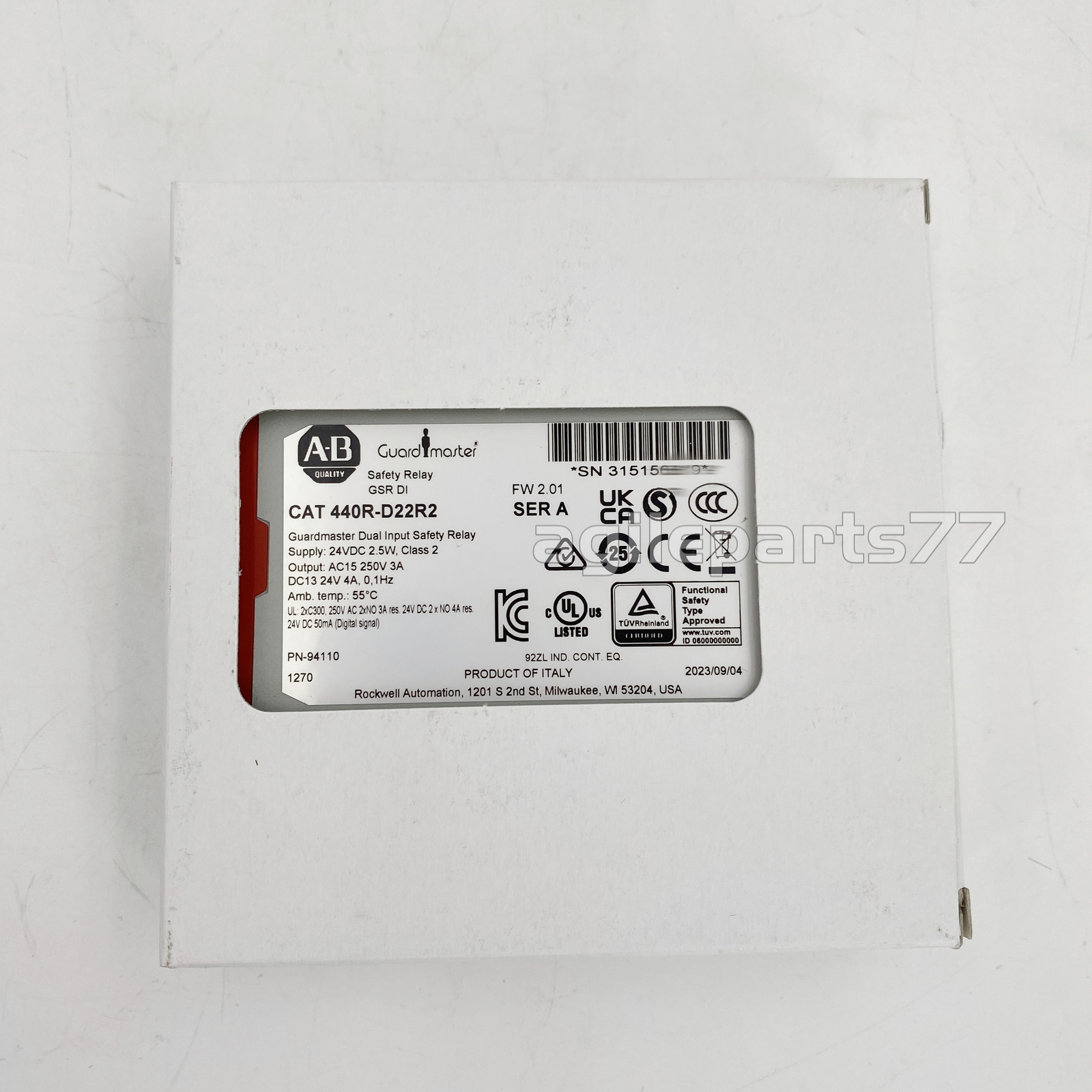 Allen-Bradley 440R-D22R2 Guardmaster Dual Input DI Safety Relay GSR New Sealed