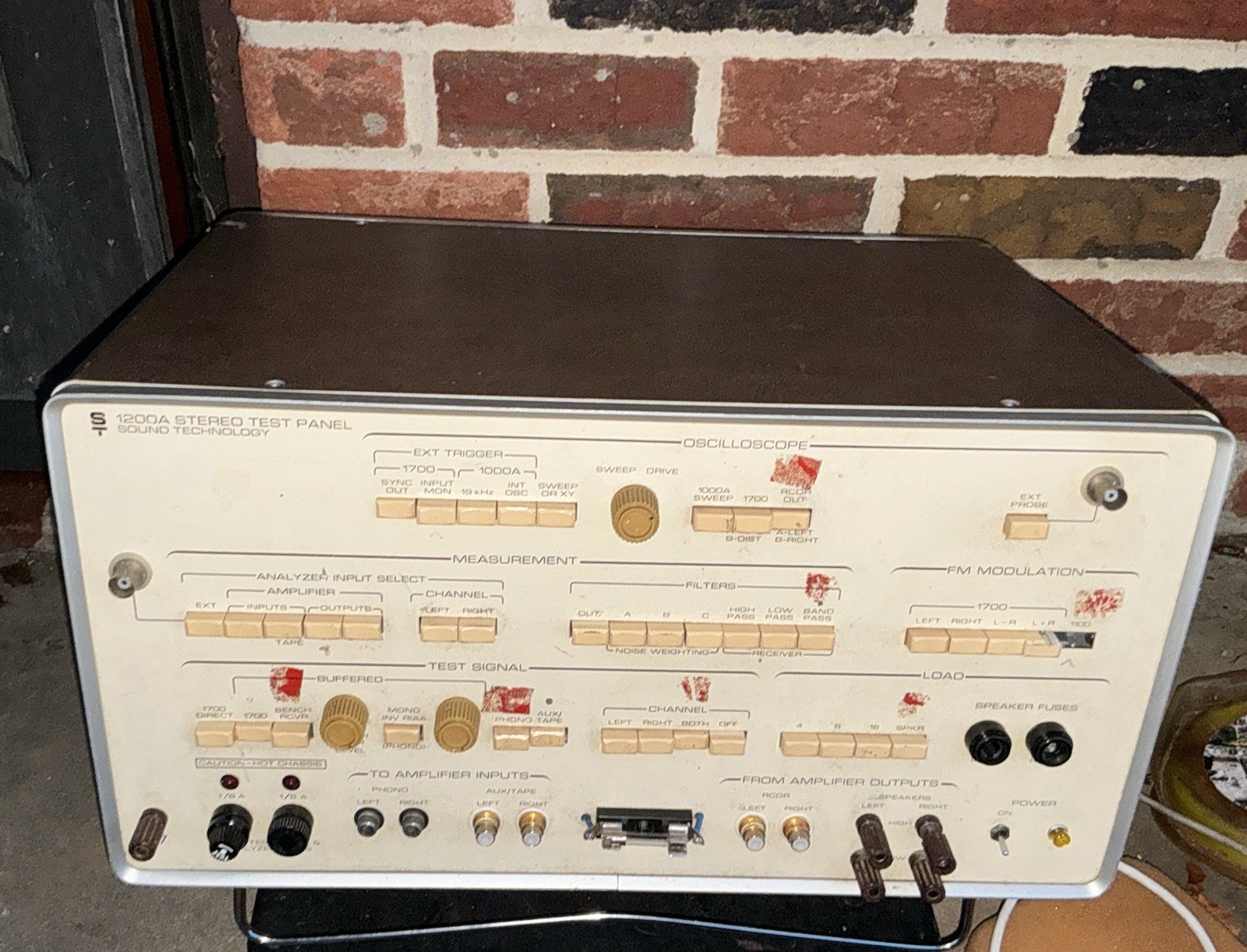Sound Technology Stereo Test Panel 1200A Service Analyzer Electronic Radio
