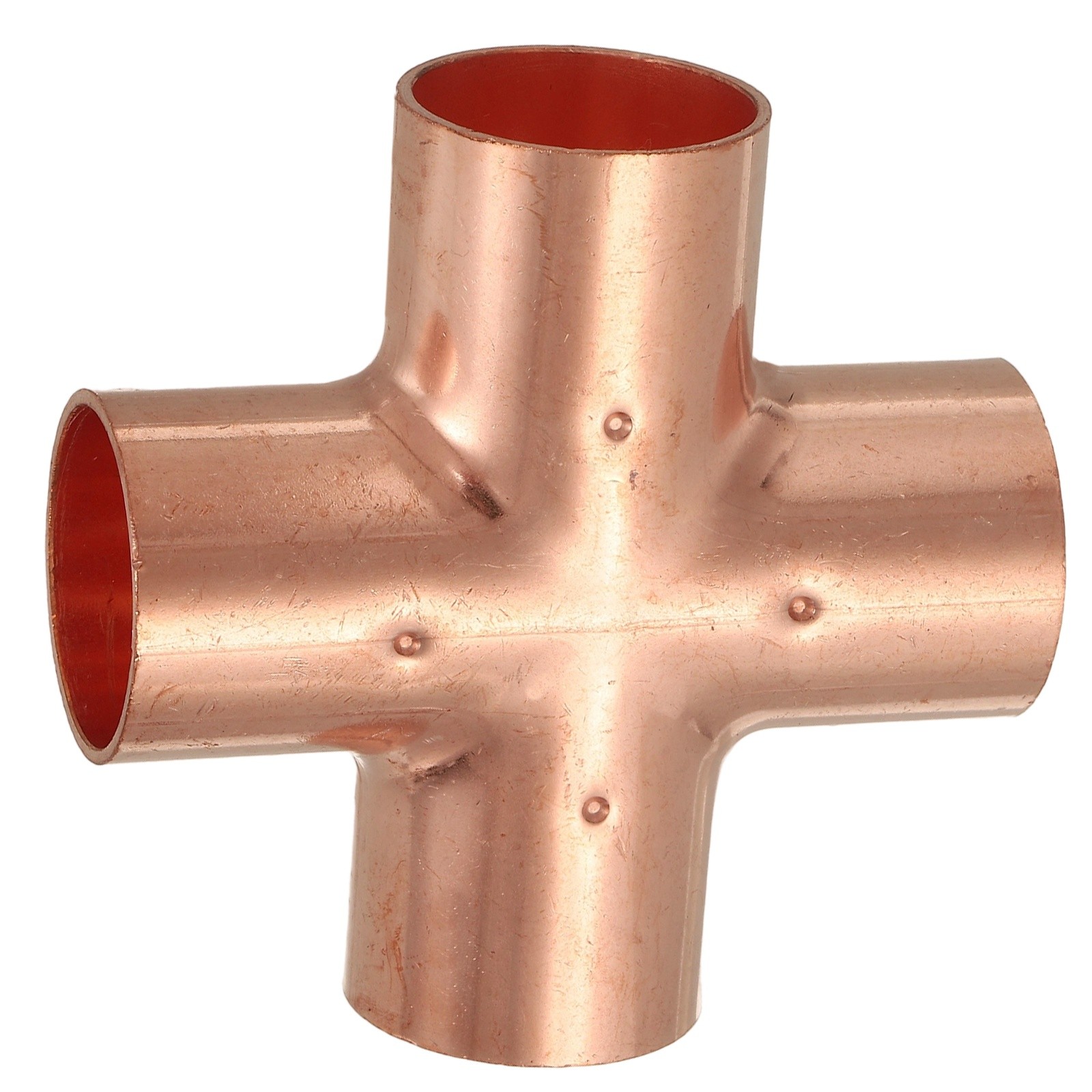 1″(25.4mm) Copper Cross Pipe Fitting 4 Way Welding End Feed Equal Pipe,Connector