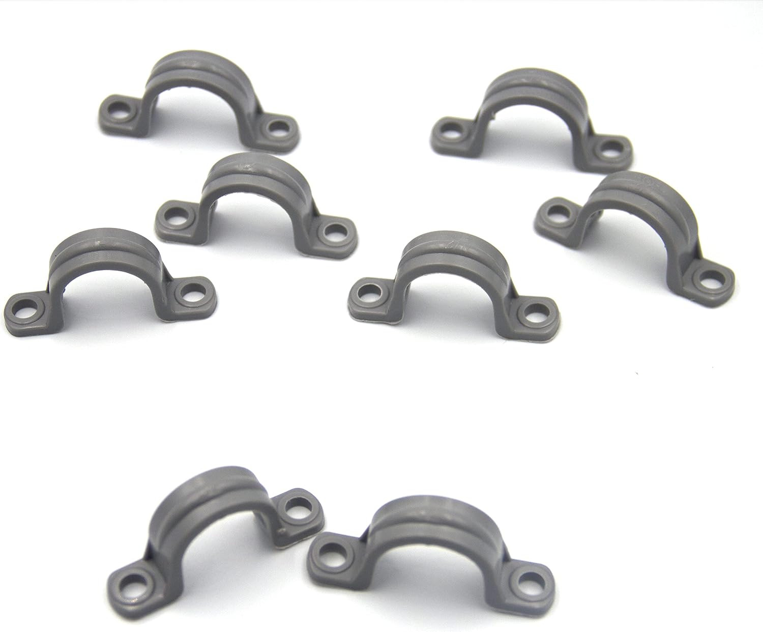 Ispinner 12Pcs 1 Inch Pvc Pipe Straps 2 Holes Plastic Conduit Strap For Pvc