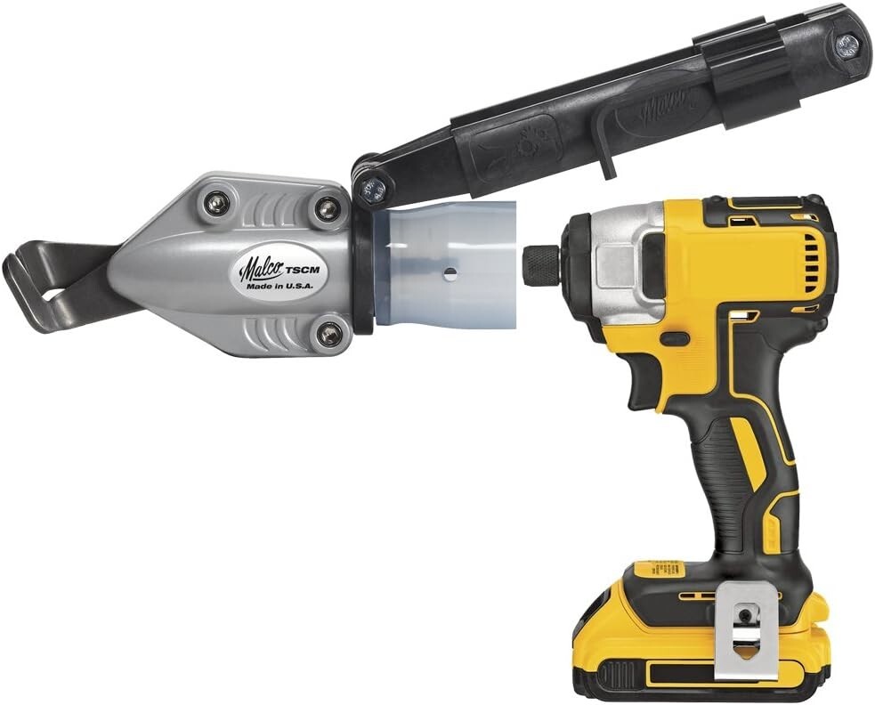 Hardened Carbon Steel Turbo Shear Attachment for Corded & Cordless Drills