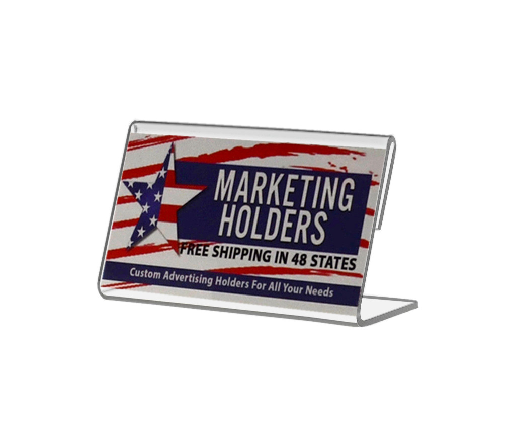 Business Card Holder Slant Back 3.5”W x 2”H Small Frame Counter Top Qty 48