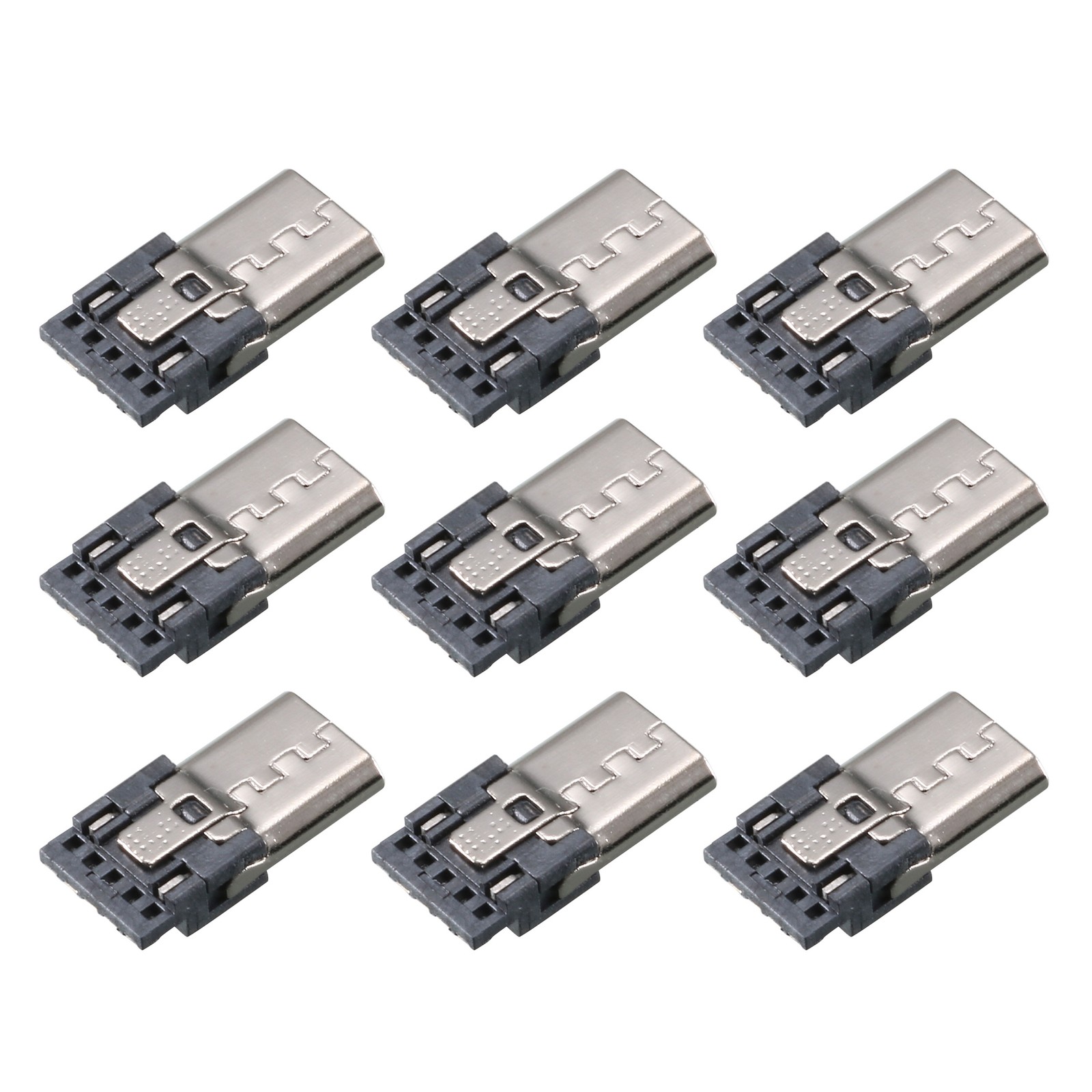 10PACK Micro USB Jack Socket Jack Port Solder Connector Type B Male 5 Terminal