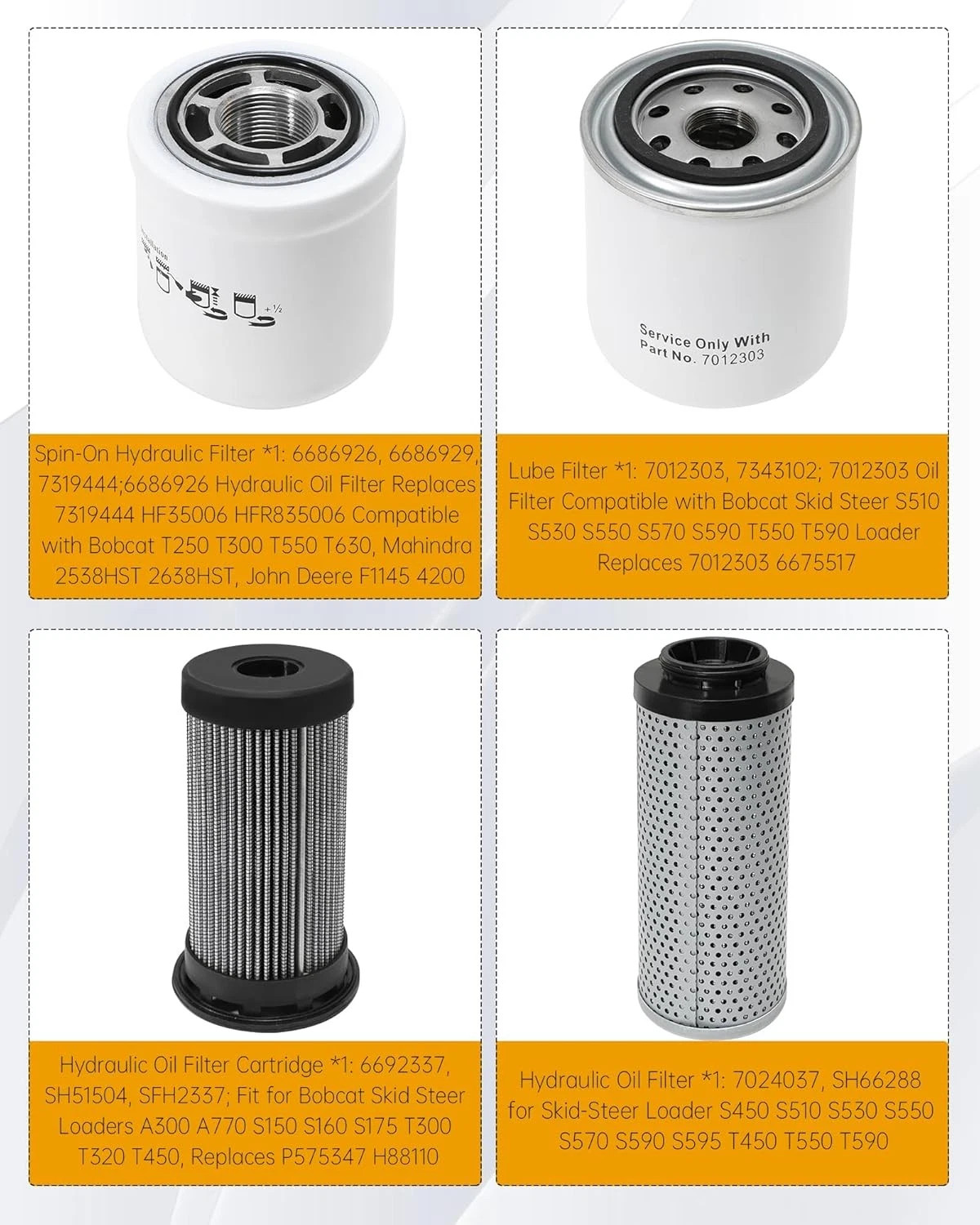 Filter Service Kit For Bobcat Compact Track Loader T595 T630 T450 T550 T590 T650