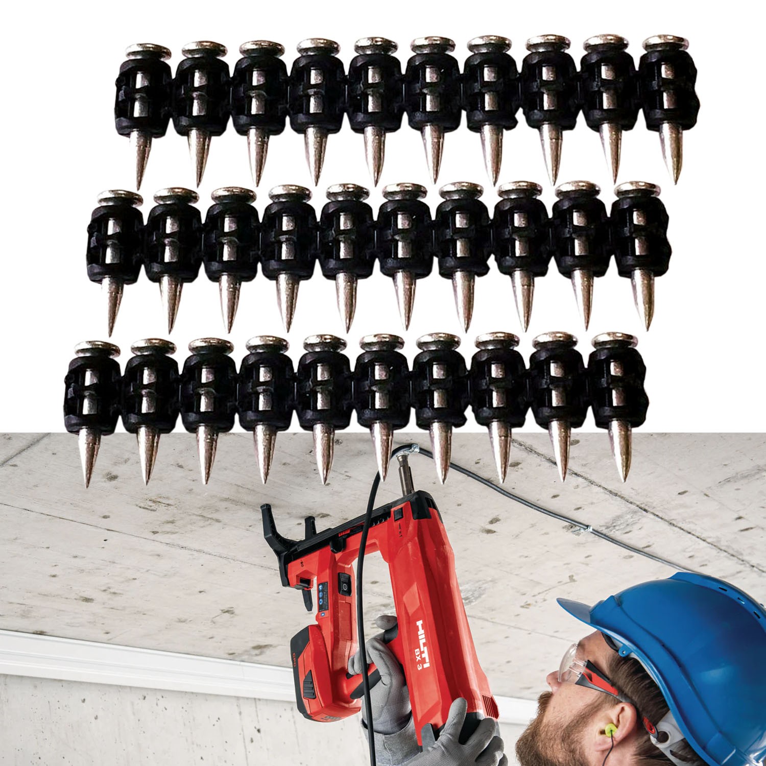 ⅞″ Concrete Nails for Hilti Bx3 (22mm) -500x Pins For Hilti Bx3 Nails