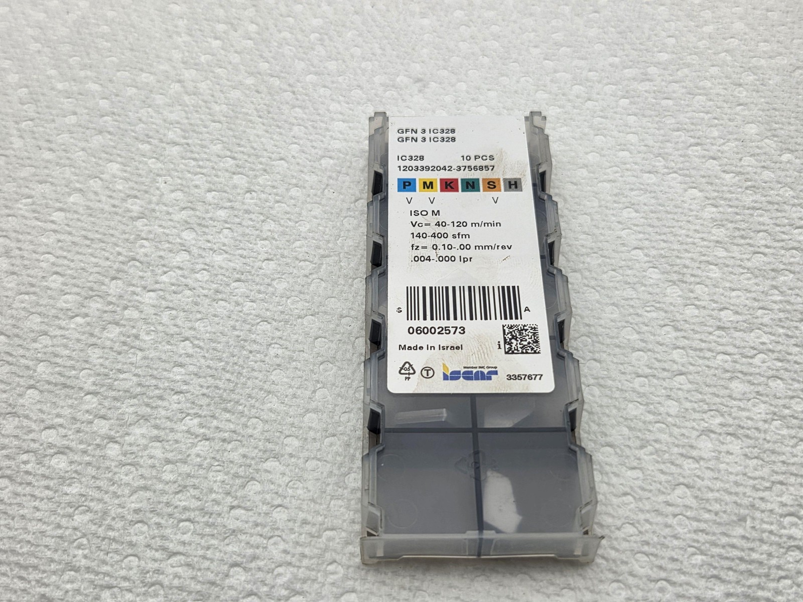 Iscar GFN 3 IC328 Carbide Cut-Off Inserts IC328 GFN3 CNC Lathe Tool Qty 9