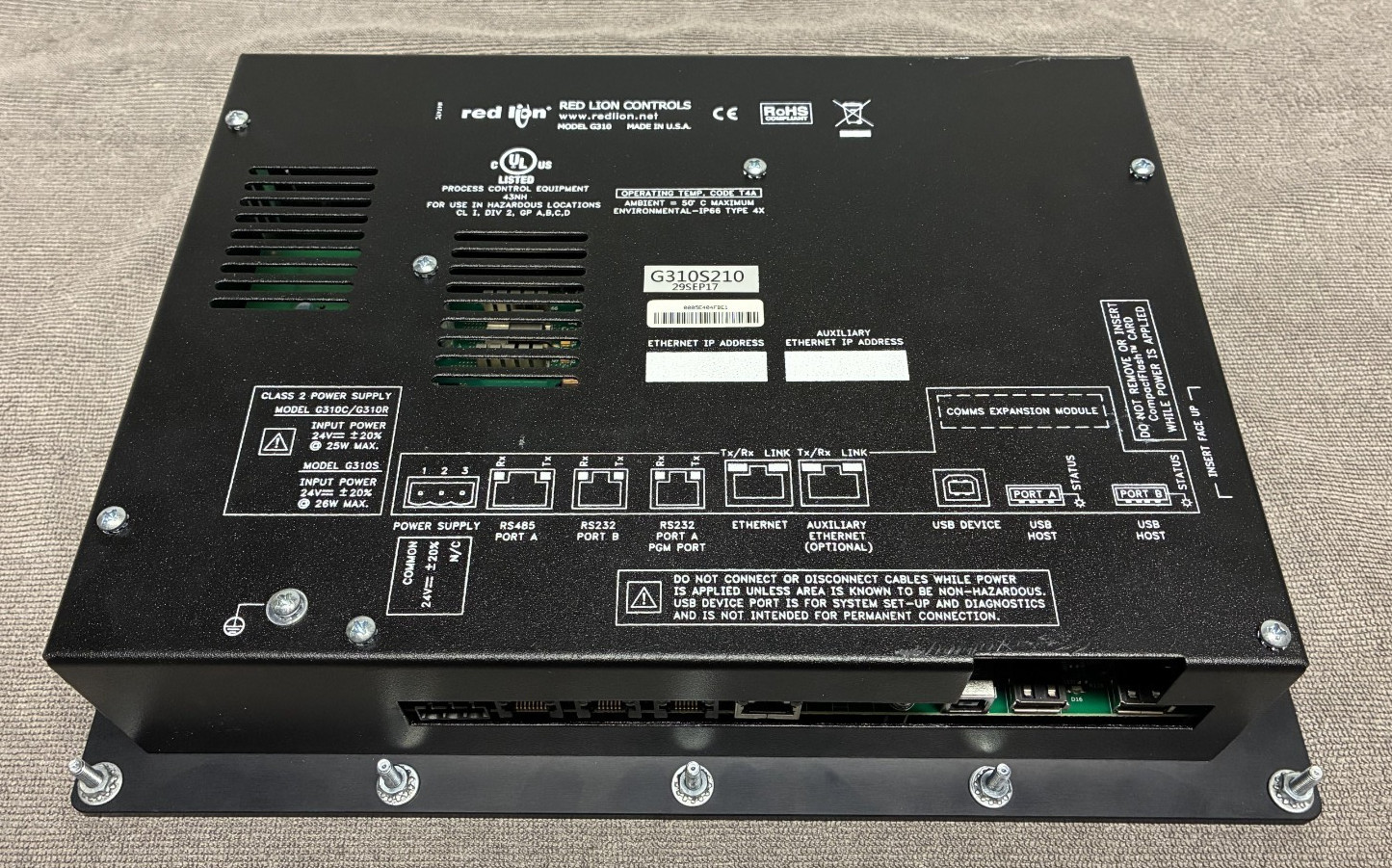 Red Lion Controls G310S210 Operator Terminal Panel (Tested)