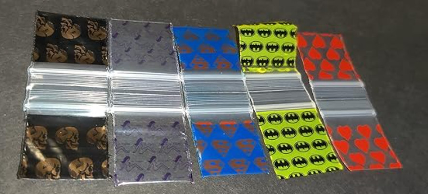 50,000 Apple Baggies 1”x1” Premium Random Mix, 5+ Styles, (50 packs of 1000)