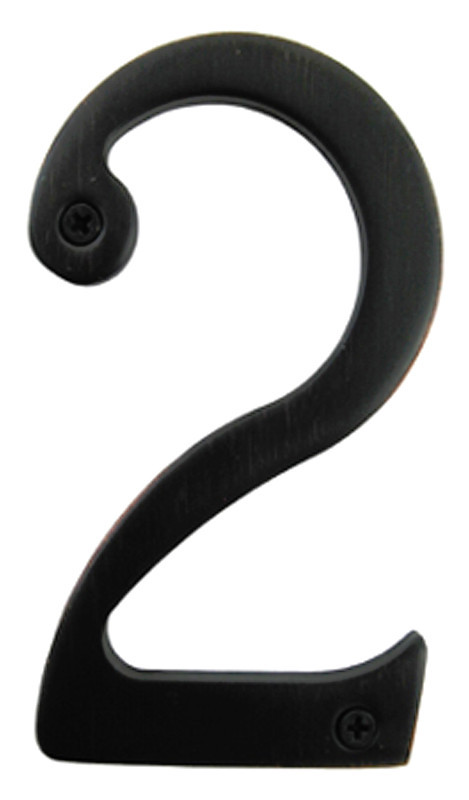 Oil Rubbed Bronze 3″ house metal number 2