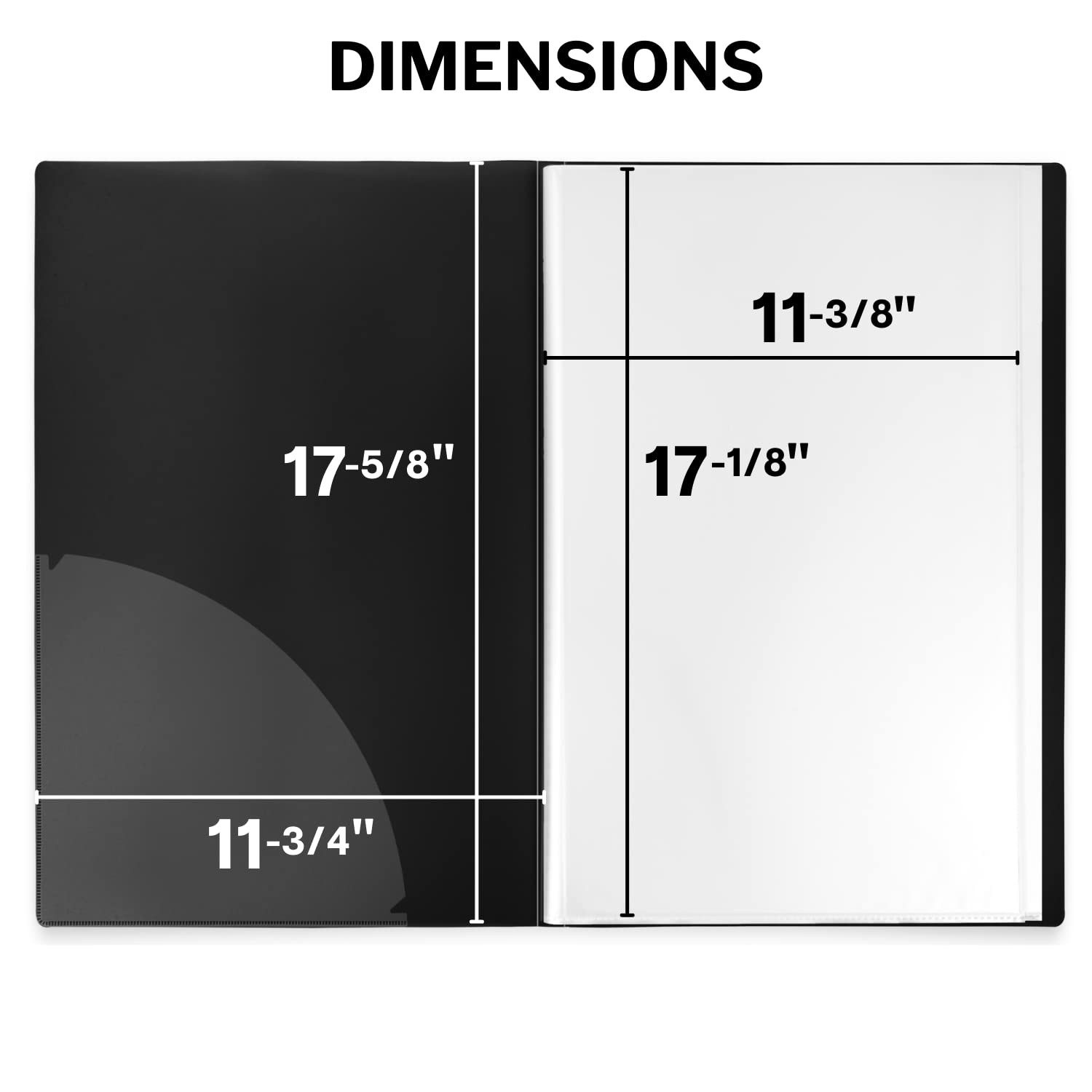 Dunwell 11×17 Portfolio Binder (Black), Presentation 11×17″, Black