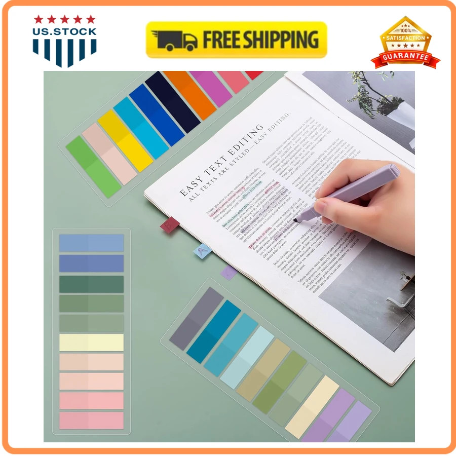 2400 Pcs Morandi Sticky Tabs Index Tabs Page Markers for Books and Notebooks