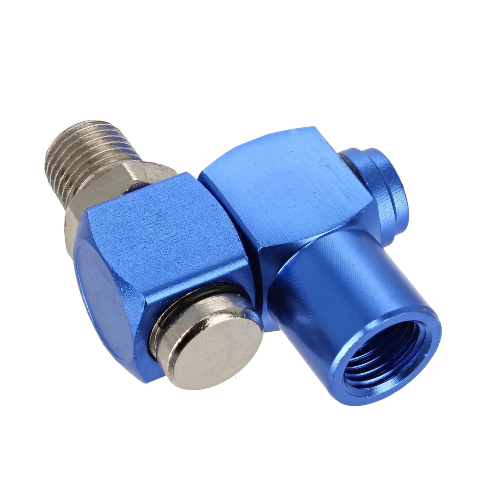 1/4in NPT 360 Degree Swivel Connector Blue Pneumatic Joint Tool Stop Leaks