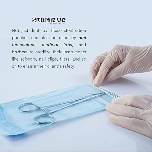 3.5″ x 5.25″ Self Sterilization Pouches for Dental Offices, Autoclave Sterili…