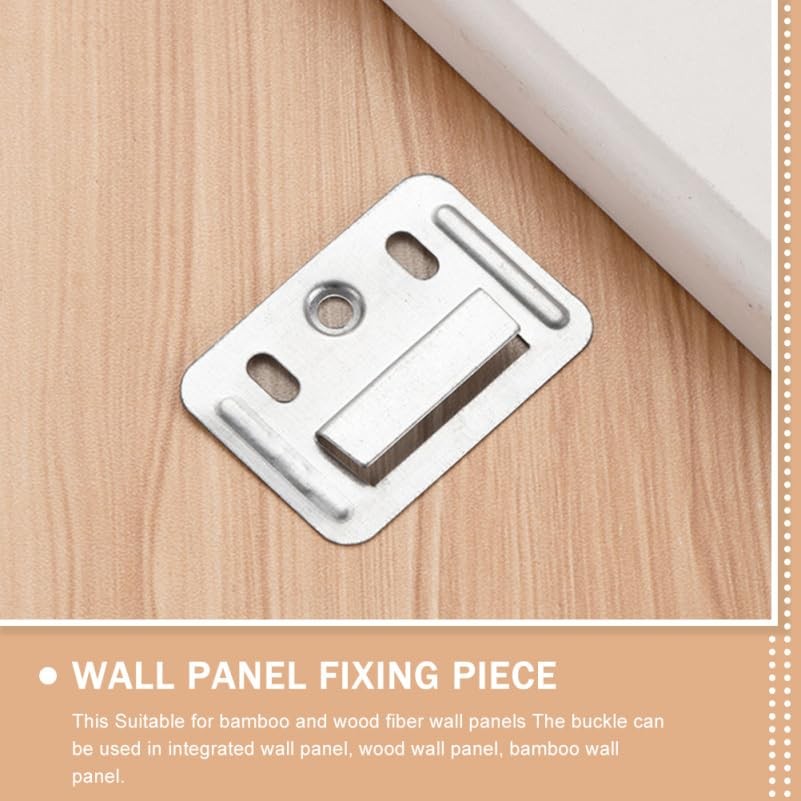 100 Pcs Stainless Steel Wall Panel Buckle Clamps Hanging Bracket Couch Clips