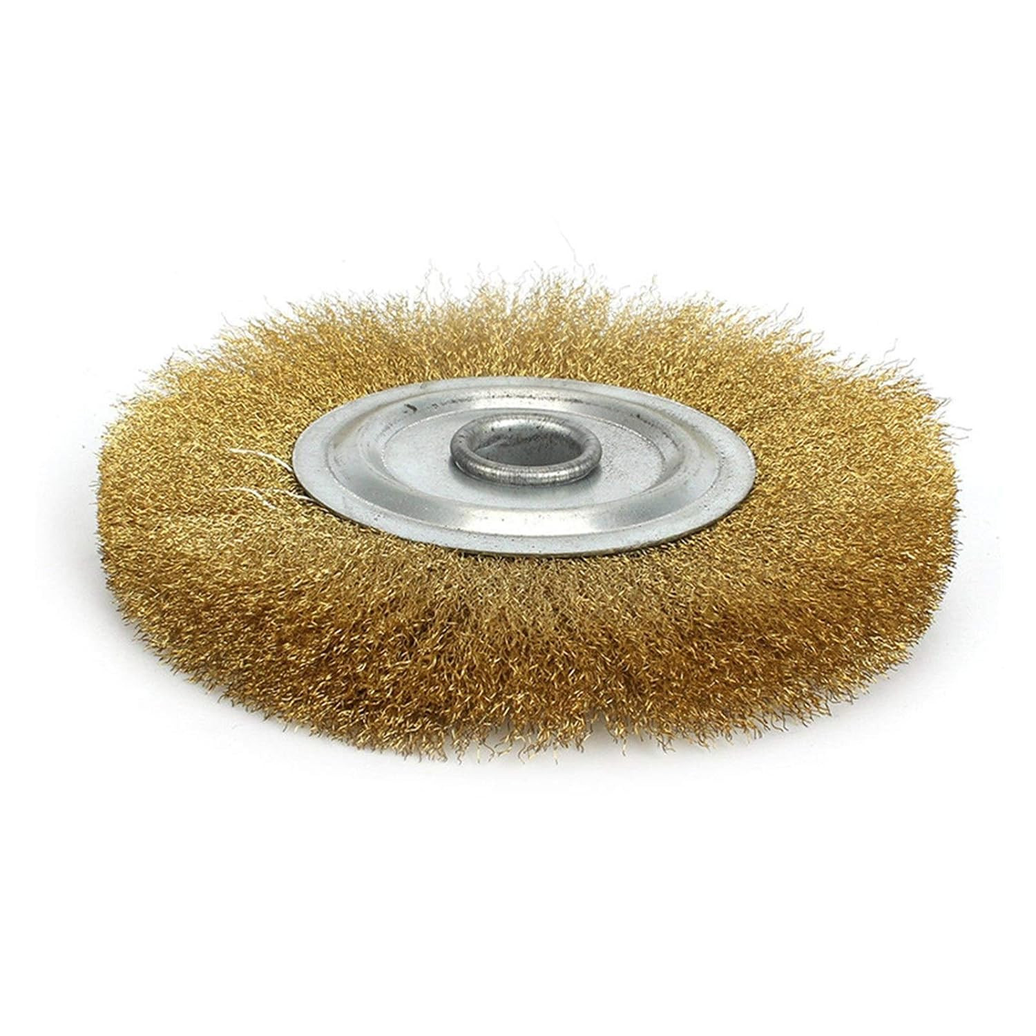 5 Inch Copper Wire Wheel Pure Brass Brush for Bench Grinder Metal Polishing for