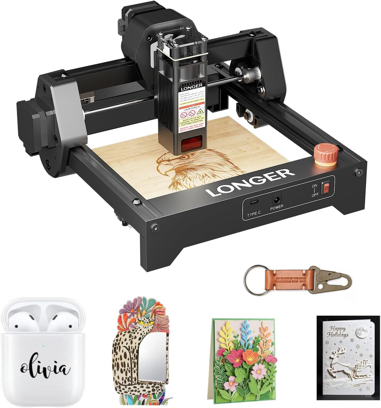 Ray5 5.5W Mini Laser Engraver, DIY CNC, High-Speed Laser Cutter up to 12000 Mm/M