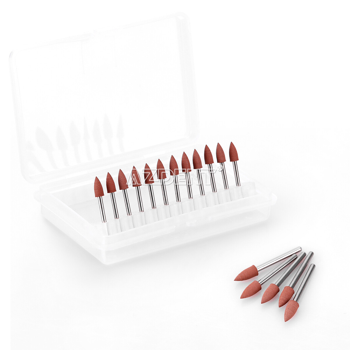Dental 12pcs/kit Brownie Polishers Friction Grip FG Burs Mini Points 1.6mm 0413