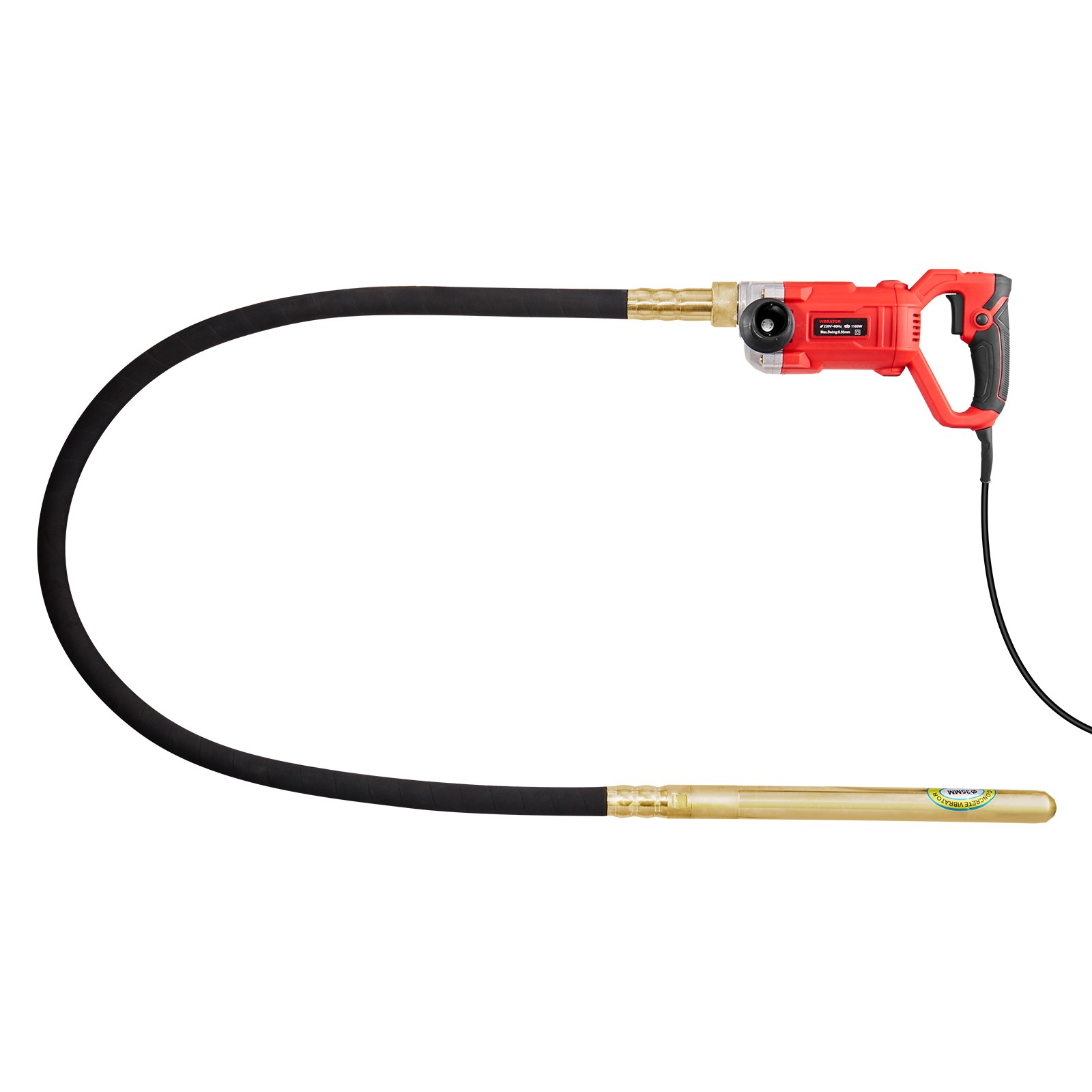 VEVOR Handheld Electric Concrete Vibrator 800W 6.6 feet Shaft Air Bubble Remover