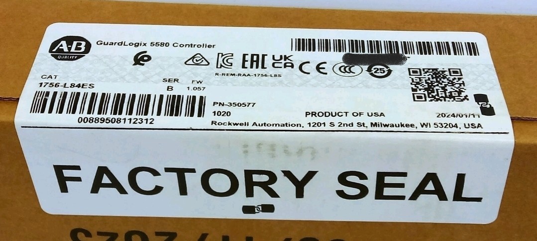 Brand New FACTORY SEALED Allen-Bradley 1756-L84ES Guardlogix 5580 Controller