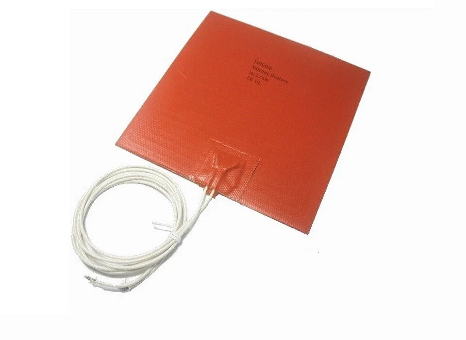 Silicone Rubber Heating Pad 4″x4″ 12V 35W 50W w/ Factory Direct Sale Custom