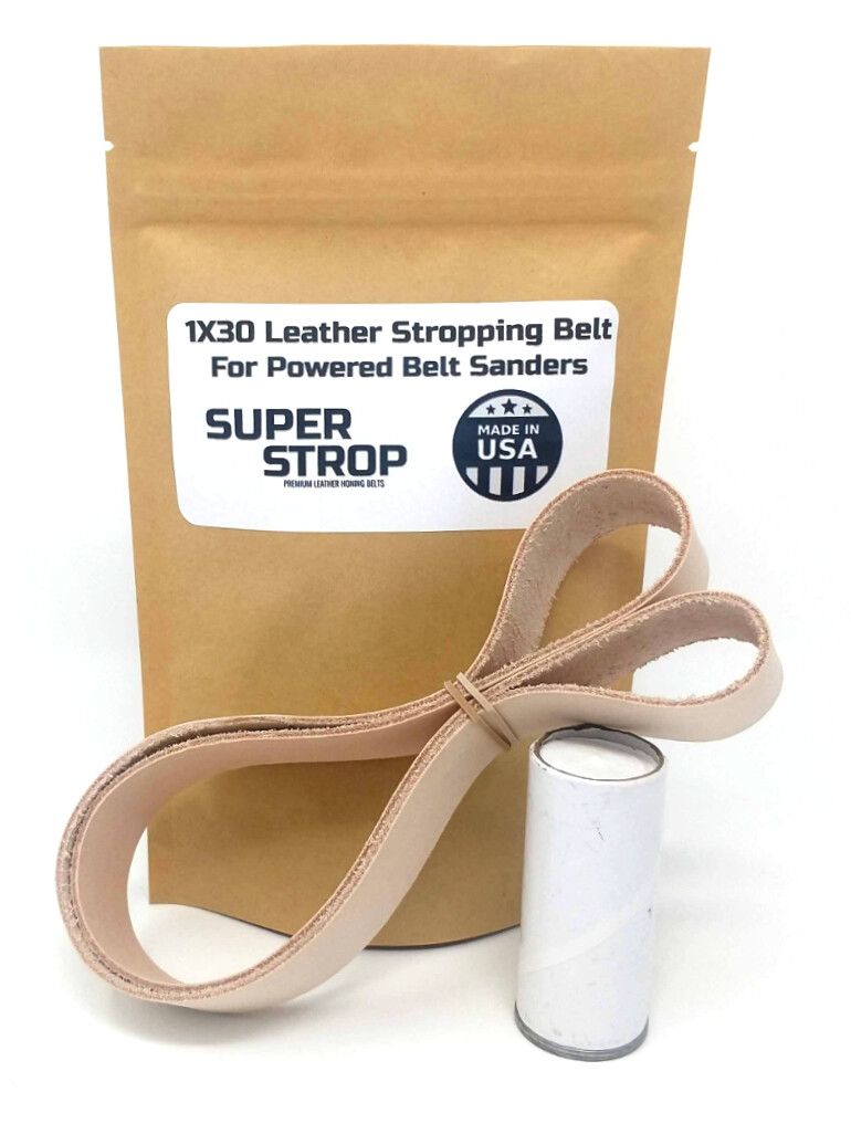 1×30 in. Leather Honing Belt SUPER STROP fits 1×30 Belt Sanders Razor Sharp Edge