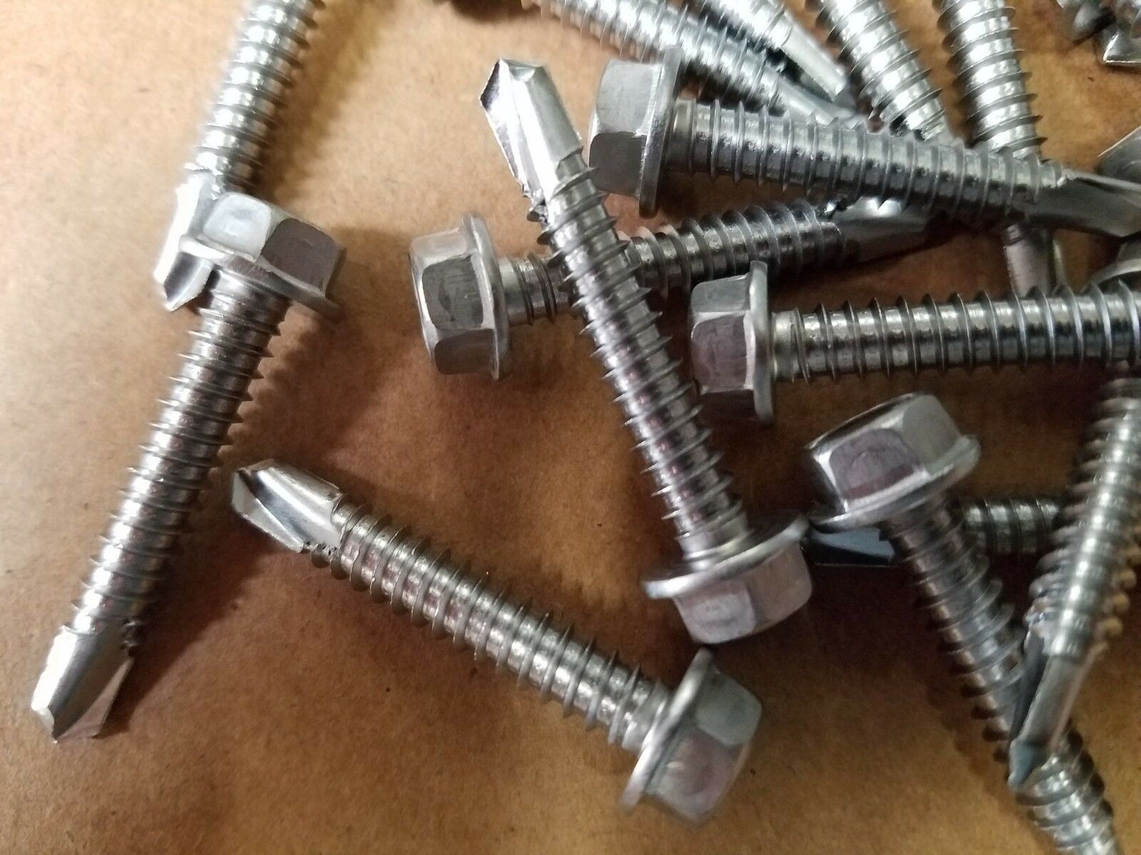 1/4″-14 X 1″ Unslotted Hex Washer Head Tek Screw 410 Stainless Steel