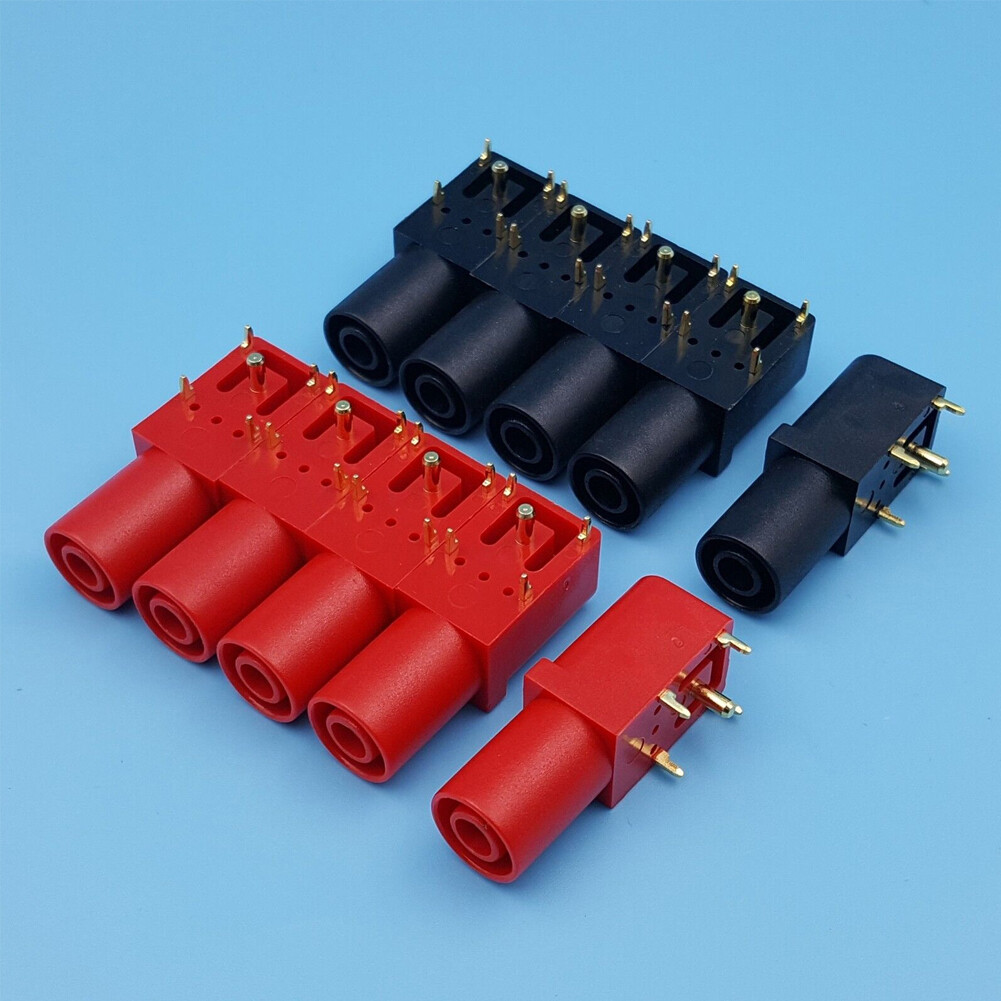 Right Angle PCB Banana Socket Gold-Plated 4mm Right Safety Jack Banana Socket