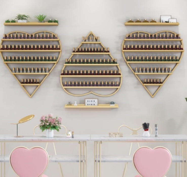 Wall Mounted Nail Polish Racks, Nail Polish Shelves, Nail Polish Display Rack