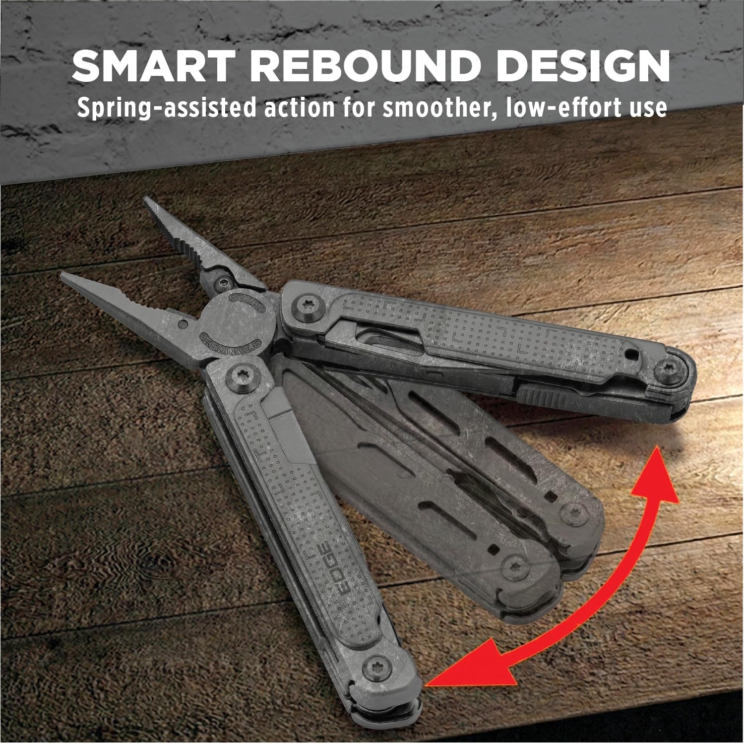 EDGE Multi-Tool Pliers, 14-in-1 Stainless Steel Multitool with Knife, Saw,