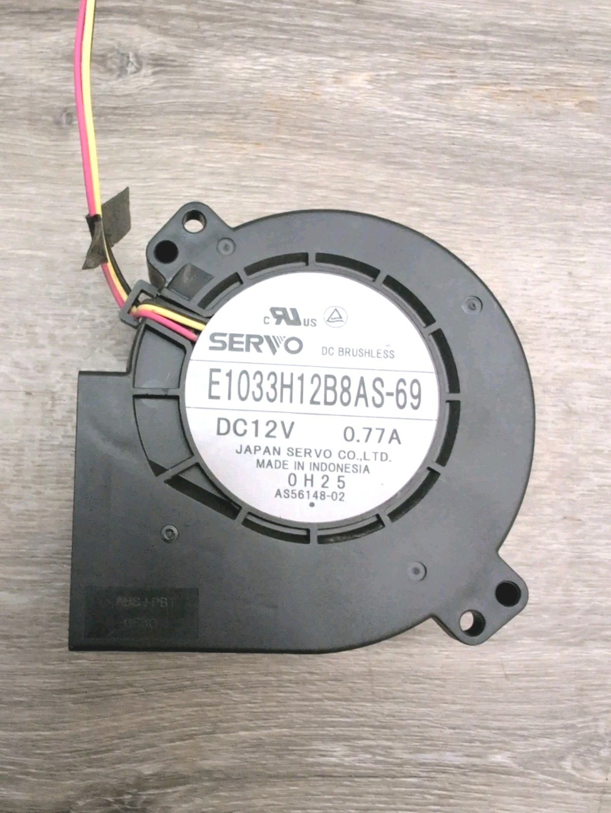 SERVO E1033H12B8AS-69 DC12V 0.77A Three-wire Turbine Blower Cooling Fan
