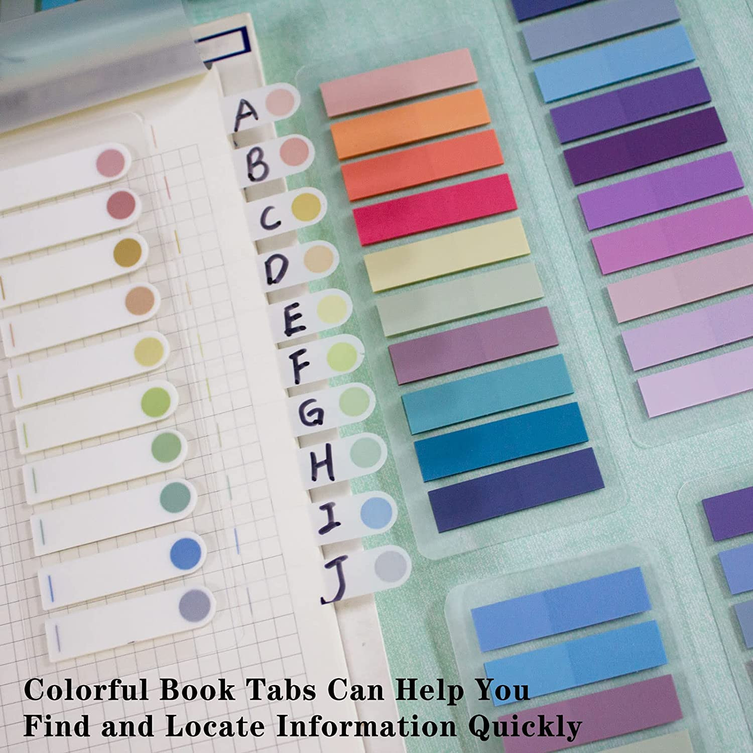 2400Pcs Sticky Tabs for Annotating Books,Morandi Tabs | Binders,Page Markers Cl