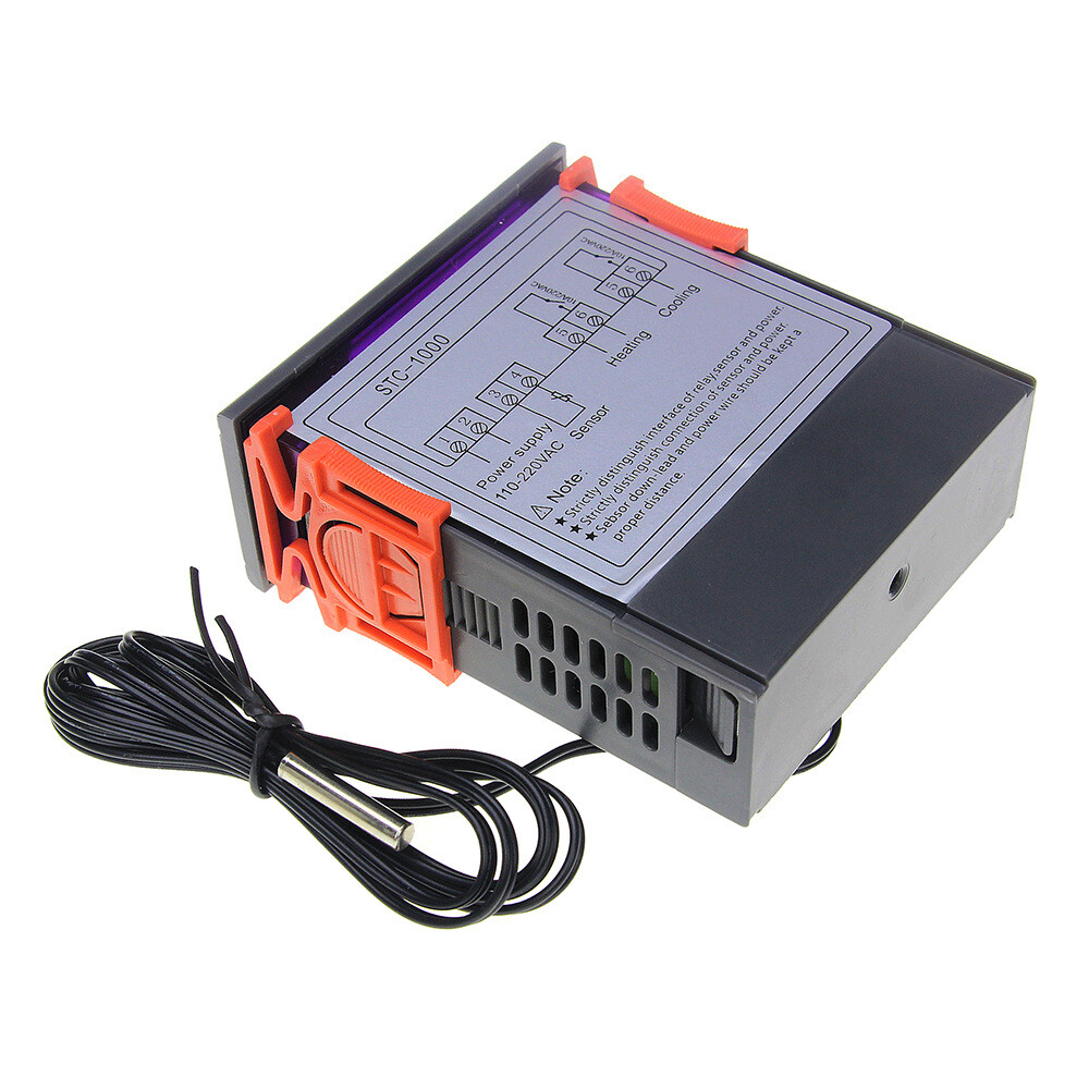 AC 110V Universal STC-1000 Digital Temperature Controller Thermostat w/ Sensor