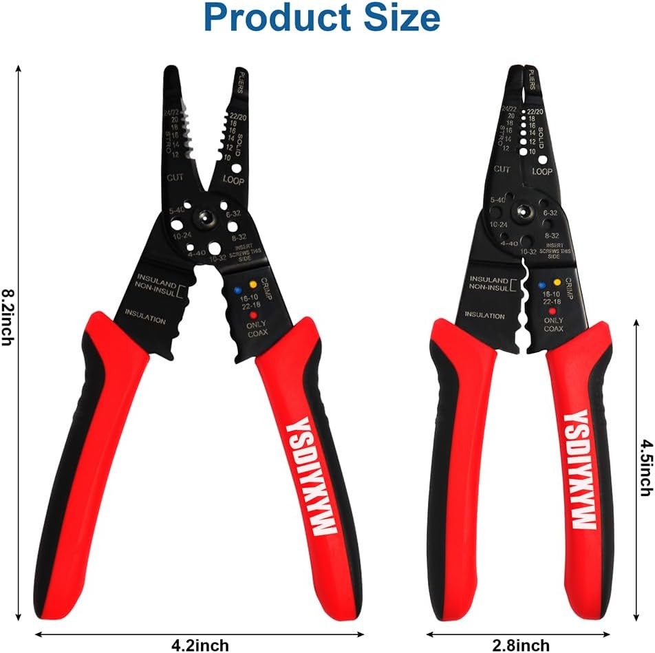 Wire Stripper, 3rd Generation Wire CrimpingTool, 8IN Professional Wire Strippers
