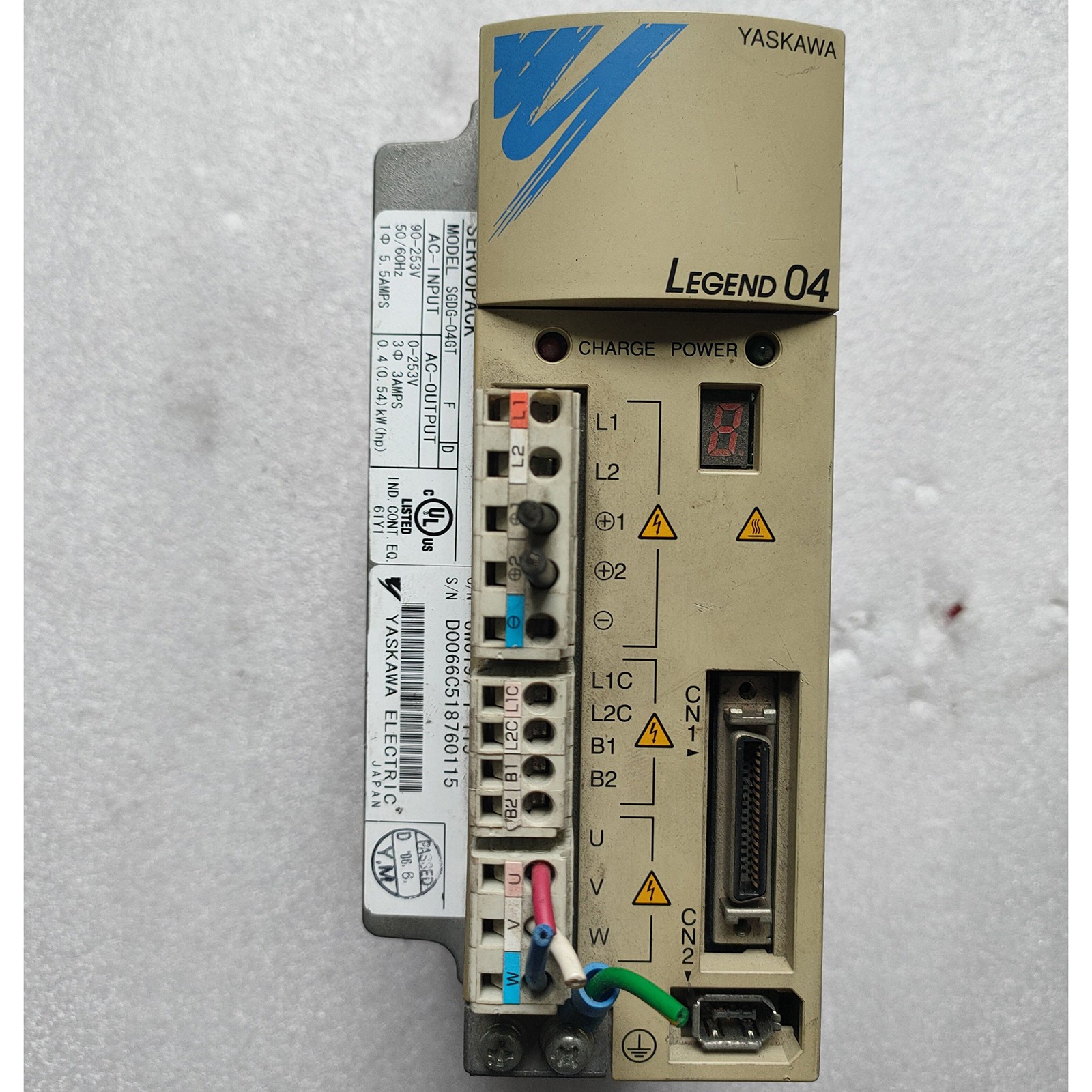 1PC Used Yaskawa SGDG-04GT Servo Drive Quality assurance