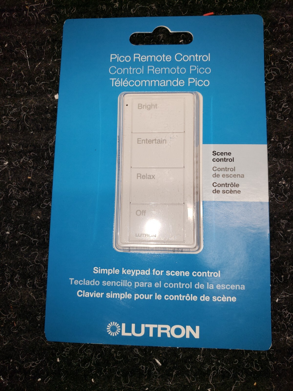 Lutron Pico Control – 4-Button Any Room RELAX Scene White PJ2-4B-GWH-P03 Caseta