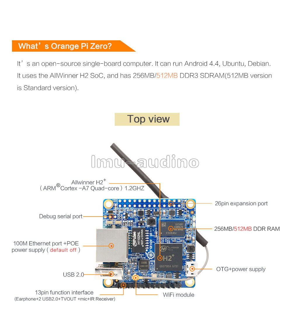Orange Pi Zero H3 Quad Core Open-source 512MB Development Board B Raspberry Pi