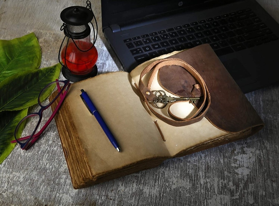 Handmade Leather Bound Diary Rustic Vintage Journal Daily Writing Notebook 6×8