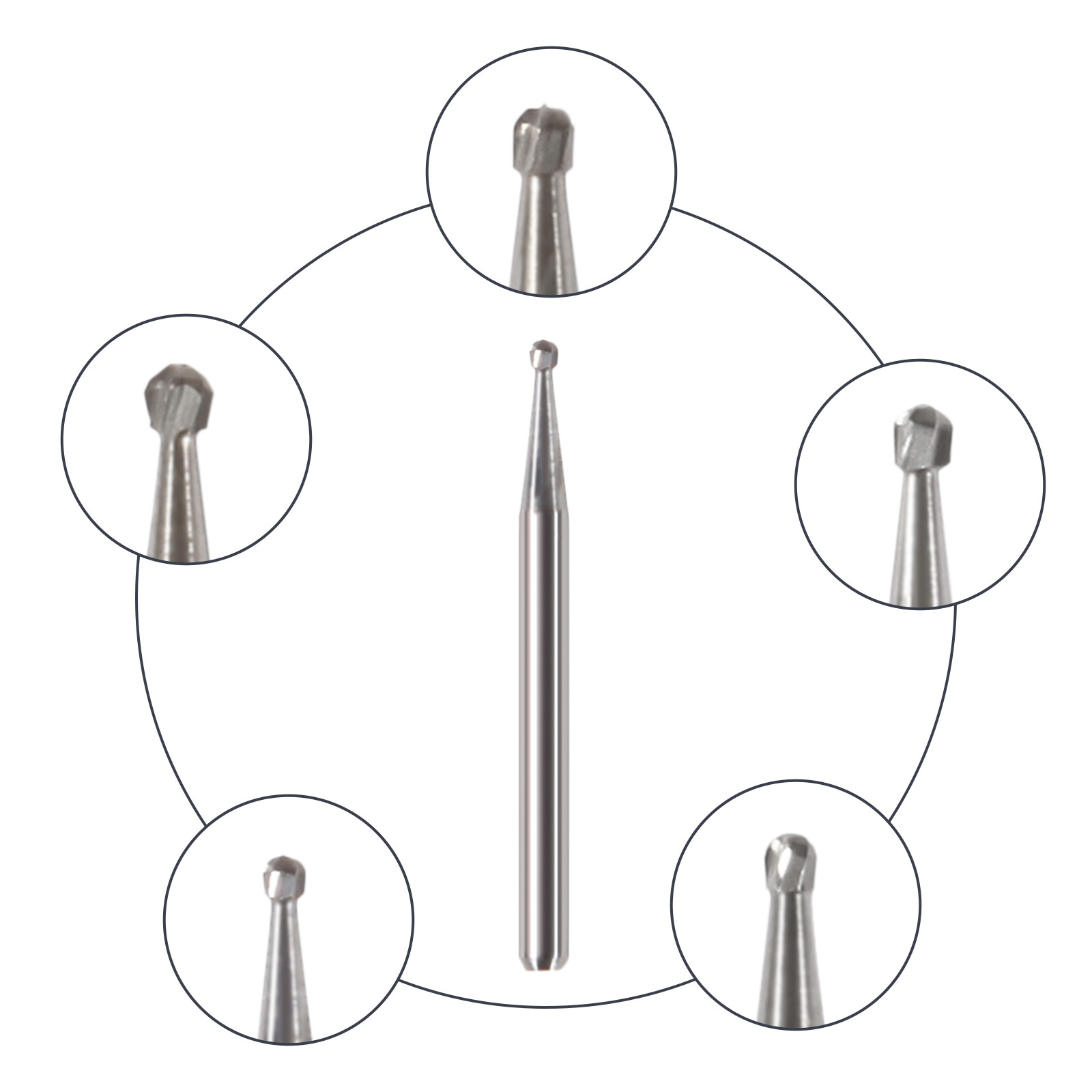 10-100PCS Dental Tungsten Carbide Inverted Cone FG Bur FOR High Speed Handpiece