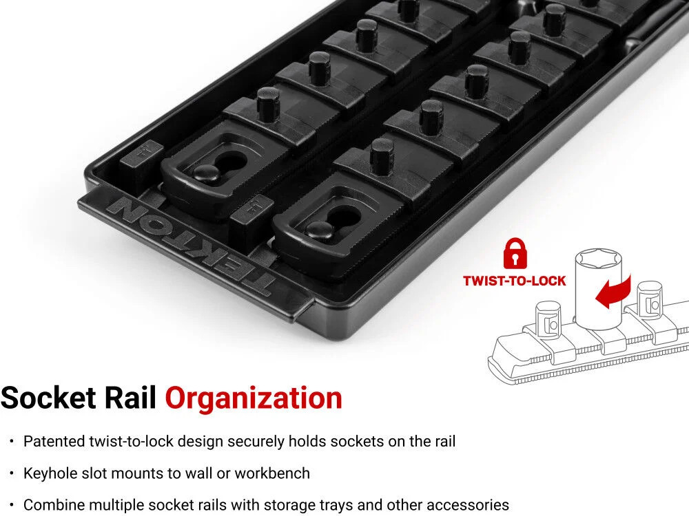 Tekton 1/4 Inch 12 Point Socket Set, 22 Pieces (5/32-9/16 Inch)