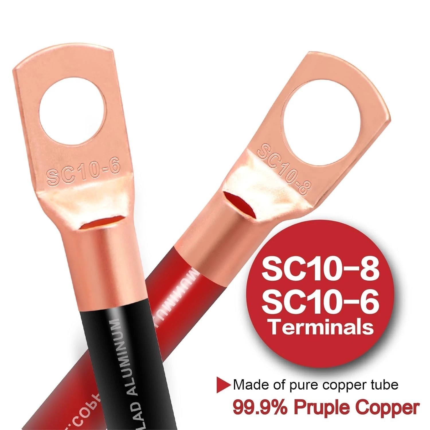 8 Gauge Wire 50ft Each – Red/Black Copper Clad Aluminum CCA – Primary Automot…